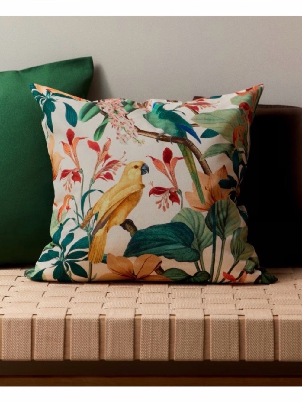 (NWT) H&M • 5-Piece Tropical Floral Recycled Cotton Pillowcases, 20x20"